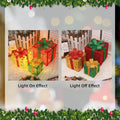 3 Pieces Foldable Christmas Decorations Lighted Gift Boxes with Multi-Color String Lights | ZAKAPOP
