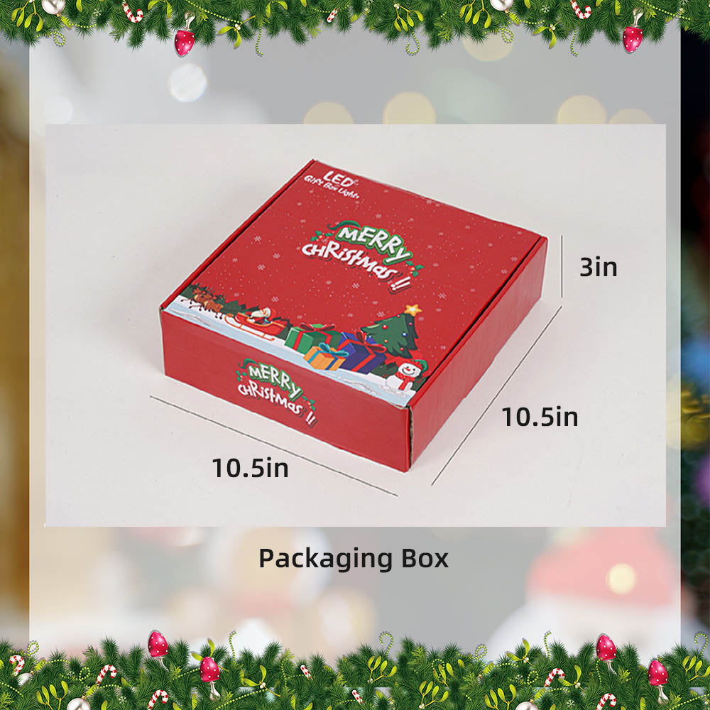 3 Pieces Foldable Christmas Decorations Lighted Gift Boxes with Multi-Color String Lights | ZAKAPOP